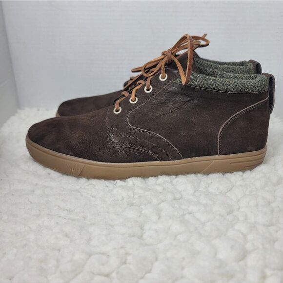 Peter Millar Men’s Leather Chukka Sneakers Brown Mid Top Casual Shoes Size 10
